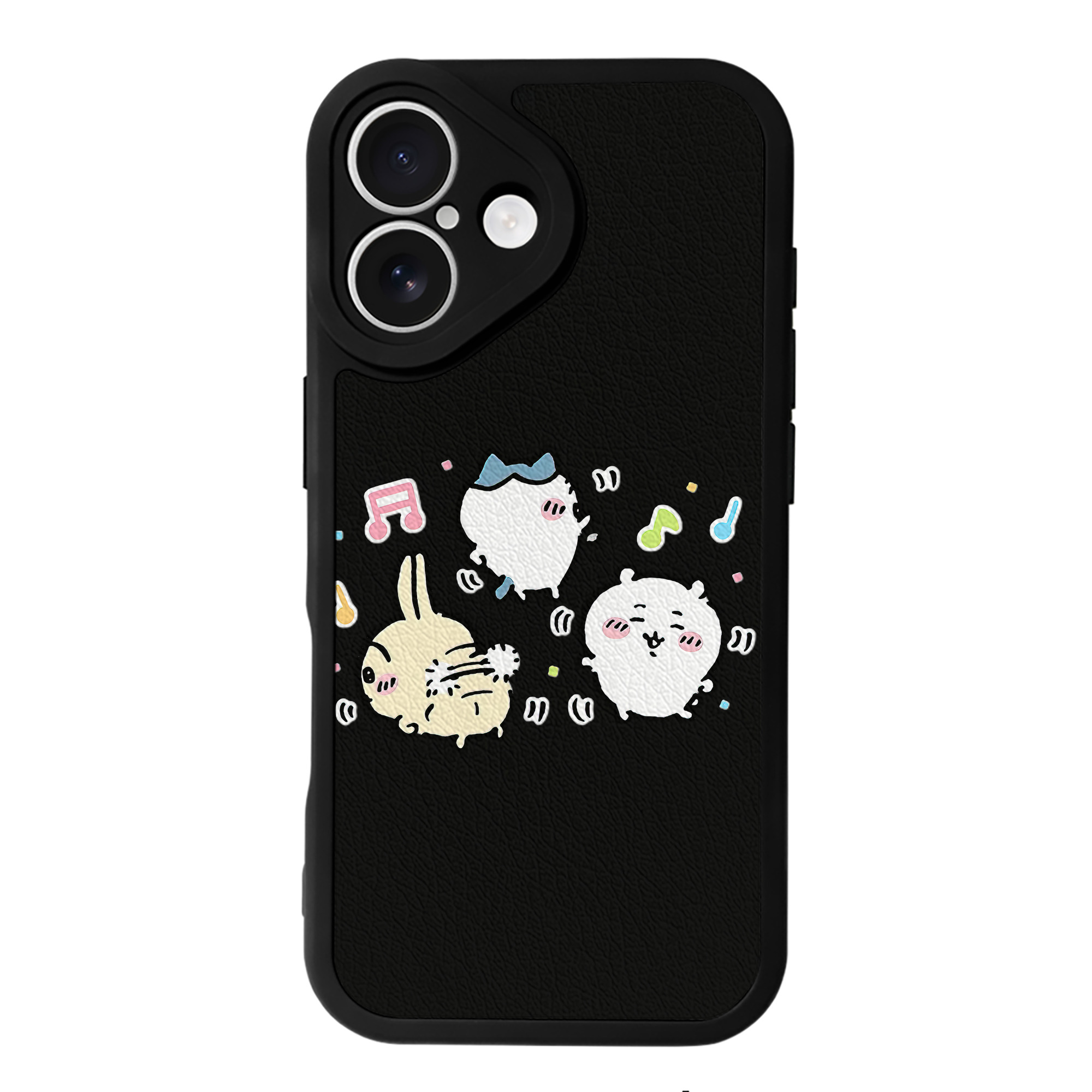 （画像用） ちいかわ うさぎ Chii-kawa usagi 【iPhone 16シリーズ対応】シリコンスマホケース（レザー調） 材質：シリコン